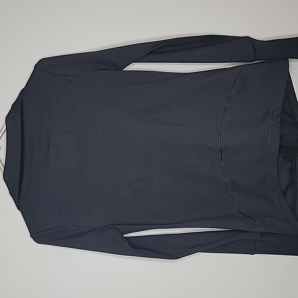 YOGALICIOUS size small womens black stretch jersey knit jacket - Picture 5 of 11